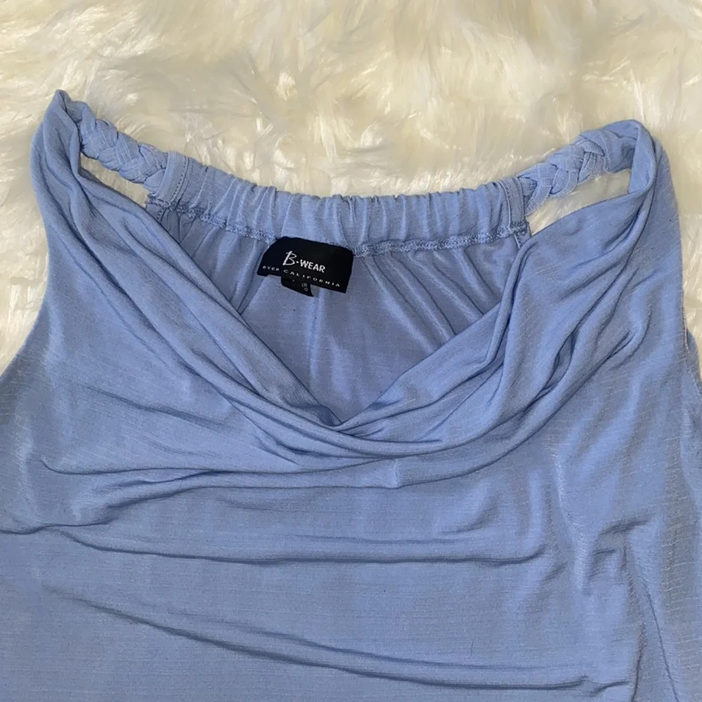 BWear Baby Blue Sleeveless Cowl Neck Top - Picture 2 of 5